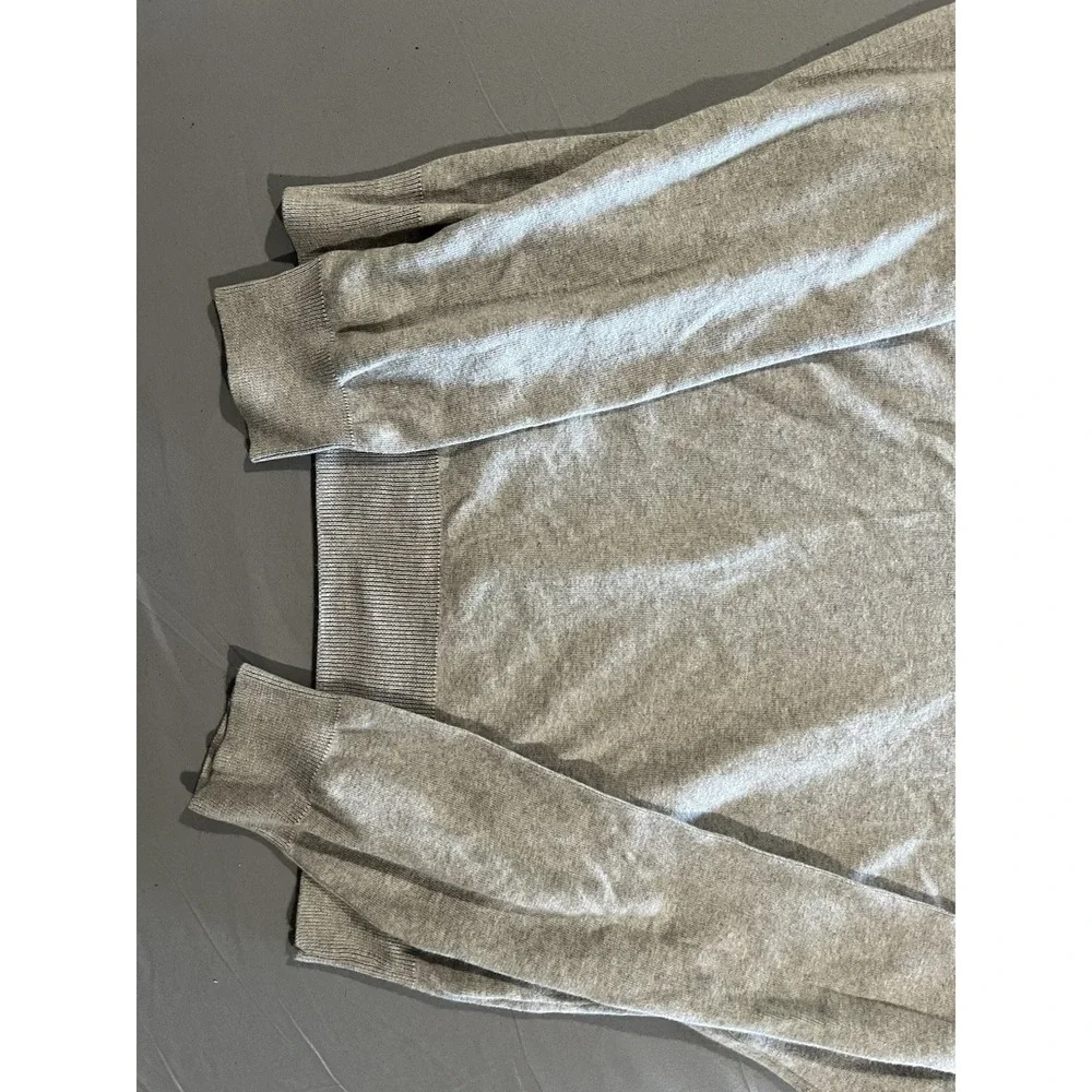 Polo Ralph‎ Lauren Sweater Mens Size Large Gray Pima Cotton Pullover V Neck Golf